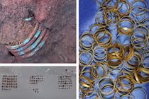 169 vòng vàng được phát hiện trong mộ cổ Romania