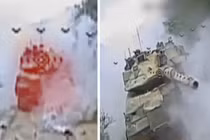 Khoảnh khắc máy bay không người lái FPV của Hezbollah tấn công xe tăng Merkava