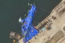 Ảnh vệ tinh cho thấy Triều Tiên nỗ lực cứu khu trục gặp nạn