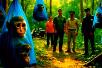  Nghe tiếng khóc lạ giữa rừng, ai ngờ là đàn khỉ non bị nhốt