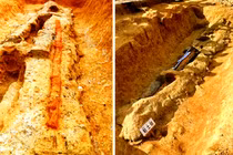 Phát hiện thanh kiếm khổng lồ 2,3 mét trong mộ cổ Nhật Bản