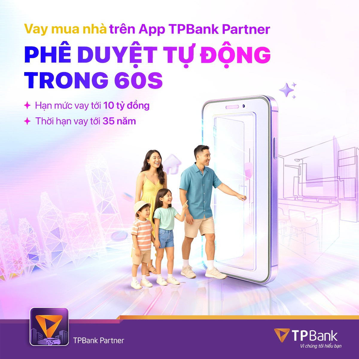 TPBank mang đến giải pháp vay mua nhà dự án qua ứng dụng TPBank Partner. anh-1.jpg