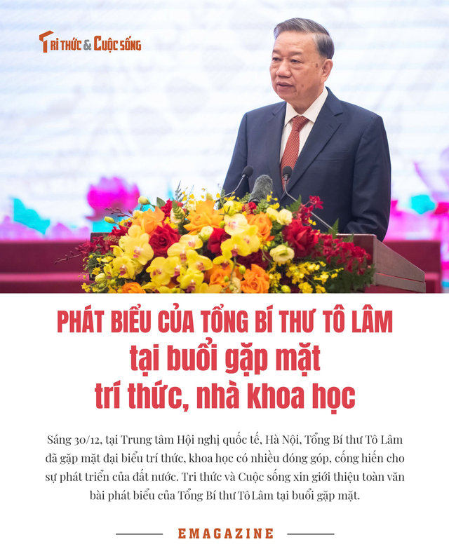Toàn văn phát biểu của Tổng Bí thư tại buổi gặp mặt Trí thức, nhà khoa học Toan van phat bieu cua Tong Bi thu tai buoi gap mat Tri thuc, nha khoa hoc