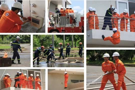 Công ty Thuỷ điện Buôn Kuốp diễn tập phòng cháy chữa cháy 