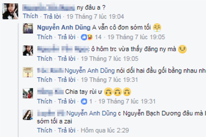 Khi được hỏi người yêu đâu, nam chính “Sống chung với mẹ chồng” bất ngờ tuyên bố: “Anh vẫn cô đơn sớm tối”. Chia sẻ này khiến fans đặt nghi vấn Anh Dũng và bạn gái đã chia tay.
