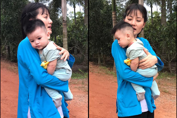 Quay phim từ sáng sớm đến đêm khuya, Ngọc Lan rất nhớ cậu con trai đầu lòng. “Mấy hôm nay đêm nào về cũng lén vô phòng em, hôn em, chỉ dám hôn bàn tay em thôi. Em ráng ráng nha. Xong phim mẹ ôm em cả ngày luôn. Đừng quên hơi mẹ nha”, nữ diễn viên tâm sự.