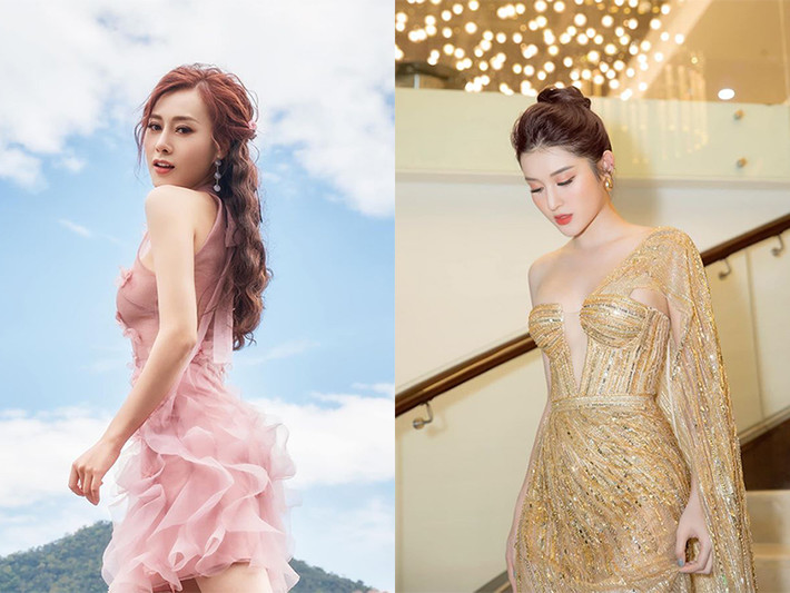 Huyền My và Phương Oanh đều có vóc dáng thon gọn, quyến rũ.