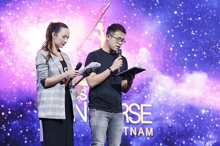 Đảm nhận vai trò dẫn dắt chương trình chung kết Hoa hậu Hoàn vũ Việt Nam là Hoa hậu Ngọc Diễm và MC Đức Bảo.