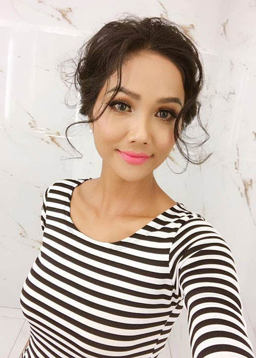 Cô gái Ê-đê từng lọt top 9 cuộc thi Vietnam's Next Top Model 2015. Ảnh: Người tiêu dùng