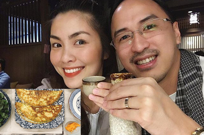  Hot Face sao Việt 24h: Tăng Thanh Hà khoe món bánh xèo cô làm cho bữa tối bên chồng con.