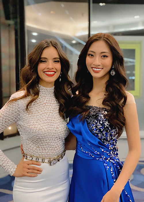 Thùy Linh đọ sắc cùng Vanessa Ponce.