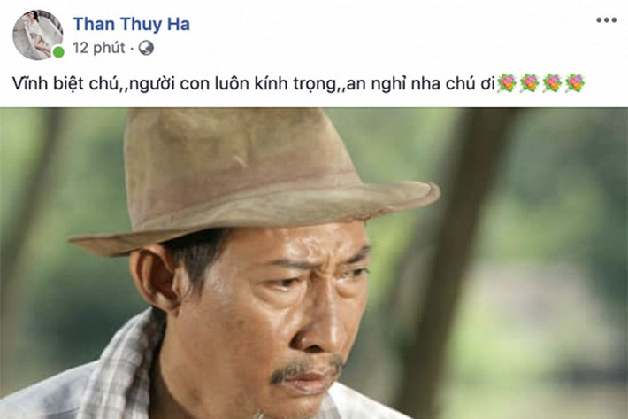 Thân Thúy Hà chia sẻ cố nghệ sĩ là người mà cô luôn kính trọng.