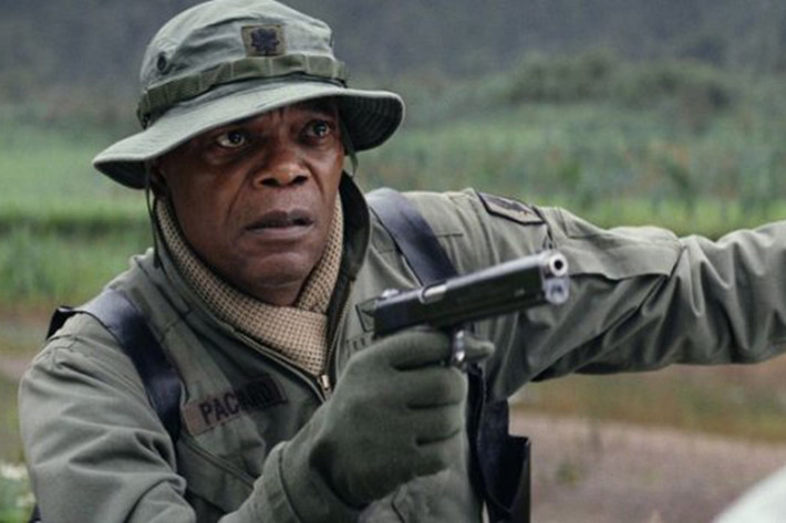 Trong bộ phim “Kong: Skull Island” vừa công chiếu, Samuel L. Jackson là diễn viên đóng vai chỉ huy Preston Packard - người bị ám ảnh bởi chiến tranh và sau đó quyết tâm săn đuổi Kong - kẻ đã giết các thuộc cấp của ông. Ảnh: Metro