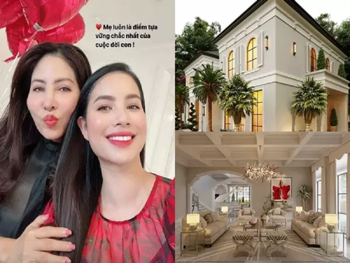 Theo Sức Khỏe và Đời Sống, mới đây, Phạm Hương khoe bản thiết kế toàn cảnh biệt thự chuẩn bị xây tặng mẹ đẻ tại Hải Phòng. Ảnh: Sức Khỏe Và Đời Sống.