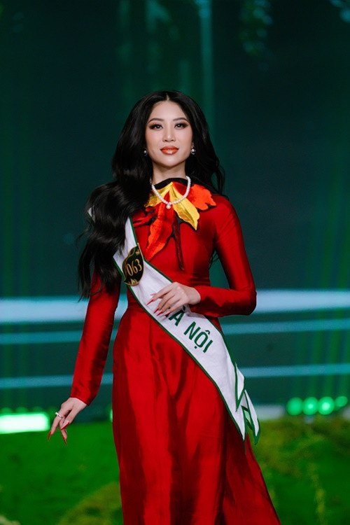 Trong đêm chung kết, Đỗ Thị Lan Anh "đánh bại" 29 cô gái khác để giành vương miện. Ảnh: VOV.