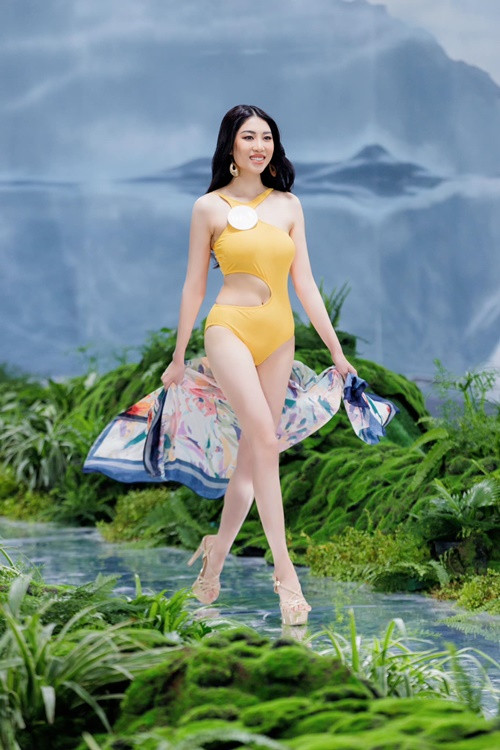 Vẻ ngoài nóng bỏng của Lan Anh ở Hoa hậu Trái đất Việt Nam 2023. Ảnh: Miss Earth Vietnam.