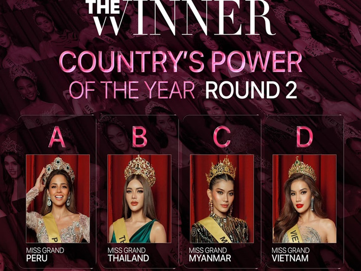 Ngoài ra, mới đây, Hoa hậu Lê Hoàng Phương tiếp tục vào vòng 3 giải thưởng Country's Power of the Year. Ảnh: Miss Grand International.