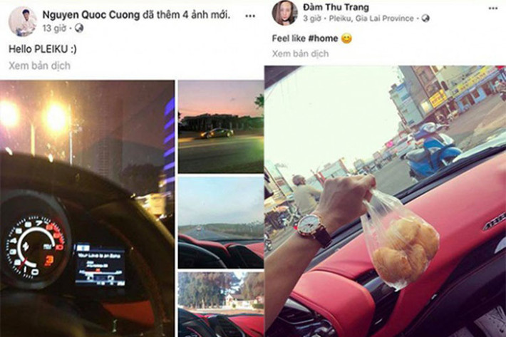 Dịp Tết Nguyên Đán 2018, Đàm Thu Trang được cho là về quê ăn Tết cùng Cường Đô la ở Gia Lai. Ảnh: chụp màn hình