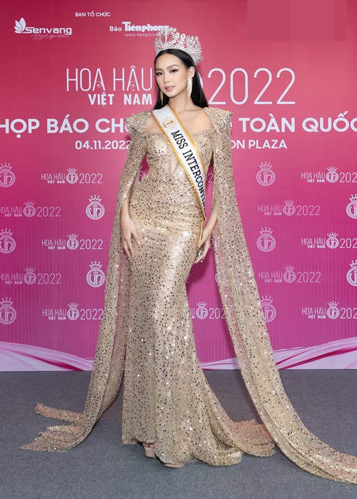 Bảo Ngọc liên tục dự sự kiện sau khi đăng quang Hoa hậu Liên lục địa 2022. Mới đây, với vai trò giám khảo, cô góp mặt trong họp báo Chung khảo toàn quốc Hoa hậu Việt Nam 2022.
