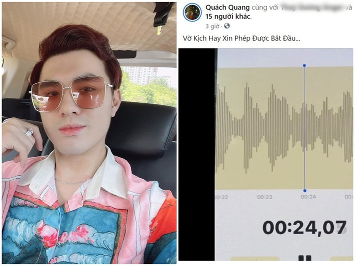 Mới đây, ca sĩ Liêng Kiếng Quang đã đăng tải một đoạn ghi âm được cho là của bà Phương Hằng và ông Võ Hoàng Yên đồng thời gắn thẻ loạt sao Việt như Hứa Minh Đạt, Hồng Vân, Trịnh Kim Chi và viết: “Vở kịch hay xin phép được bắt đầu”. Ảnh: Người đưa tin