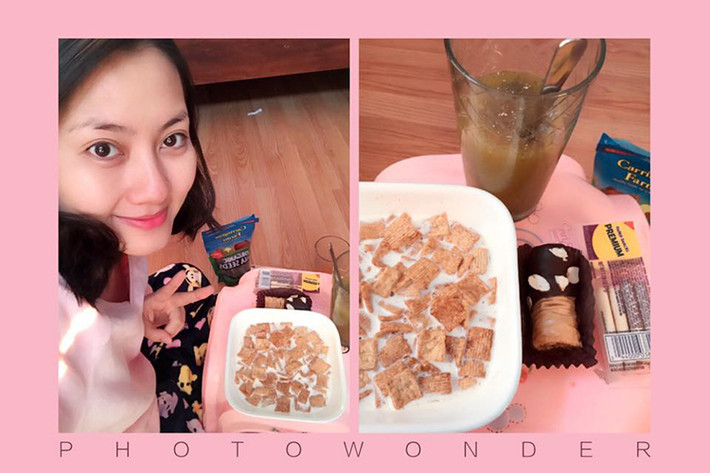 Kể từ khi mang thai, nữ diễn viên phim “Kiều nữ và đại gia” rất chú ý đến việc ăn uống. (Ảnh: Facebook nhân vật)