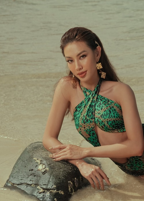 Nguyễn Thúc Thùy Tiên giành chiến thắng giải áo tắm do fan bình chọn tại cuộc thi Miss Grand International 2021 - Hoa hậu Hòa bình Quốc tế 2021. Cô sẽ một buổi chụp ảnh đặc biệt trong trang phục áo tắm. Ảnh: Miss Grand International
