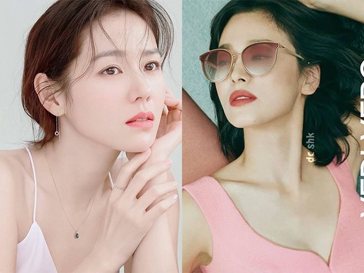Son Ye Jin sinh năm 1982, kém Song Hye Kyo một tuổi. Cả hai đều là diễn viên hạng A của showbiz Hàn.