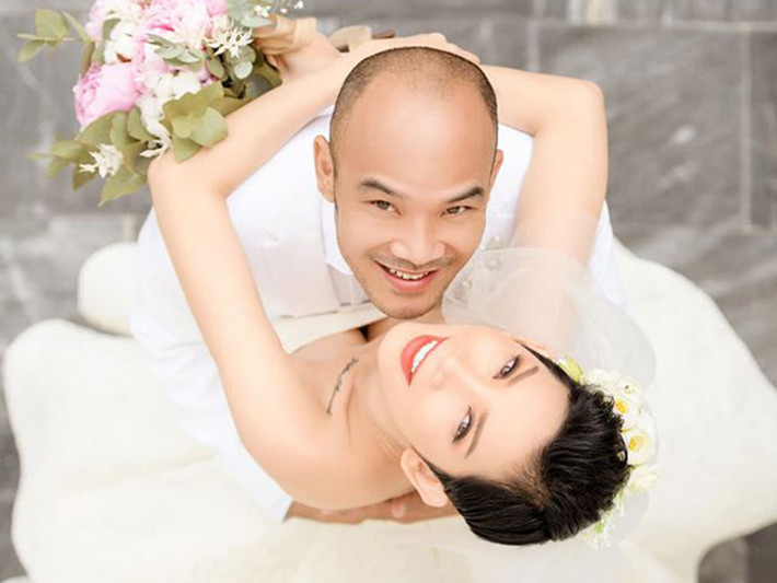 Siêu mẫu Xuân Lan bất ngờ tổ chức đám cưới vào ngày 1/1. Ông xã của cô là nhà quay phim Việt kiều Mỹ Nguyễn Ngọc Lâm, kém cô 2 tuổi. Ảnh: Jundat