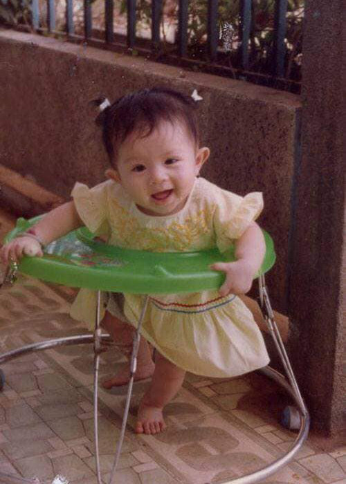Người tình tin đồn của Hoàng Thùy Linh nổi tiếng với hình ảnh tomboy. Tuy nhiên, ít ai biết Gil Lê hồi nhỏ trông đáng yêu, nữ tính. Ảnh: Vietnamnet