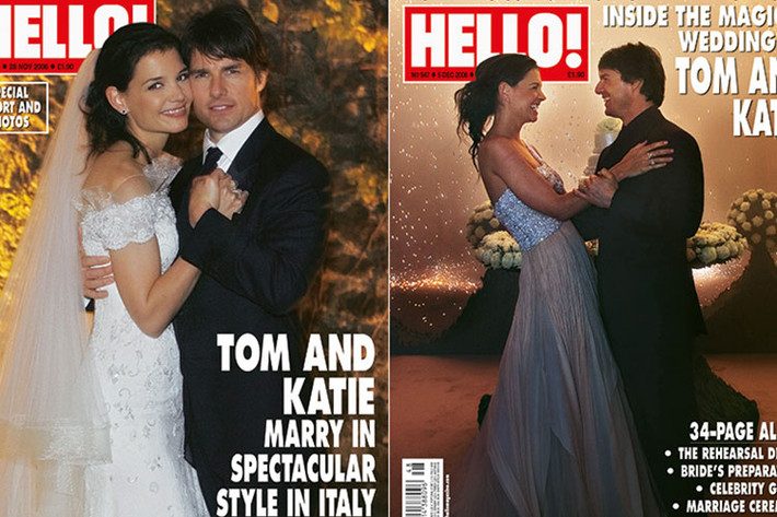 Tom Cruise kết hôn lần thứ 3 với nữ diễn viên Katie Holmes vào năm 2006. Cuộc hôn nhân này cũng tan vỡ khi hai người chia tay vào năm 2011. Ảnh: Hellomagazine
