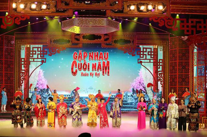 Nhân vật của "mẹ chồng" Lan Hương là người dân dưới hạ giới lạc lên thiên đình mong muốn Ngọc Hoàng lắng nghe những bức xúc, vướng mắc của người dân và doanh nghiệp. Ảnh: Thời đại plus