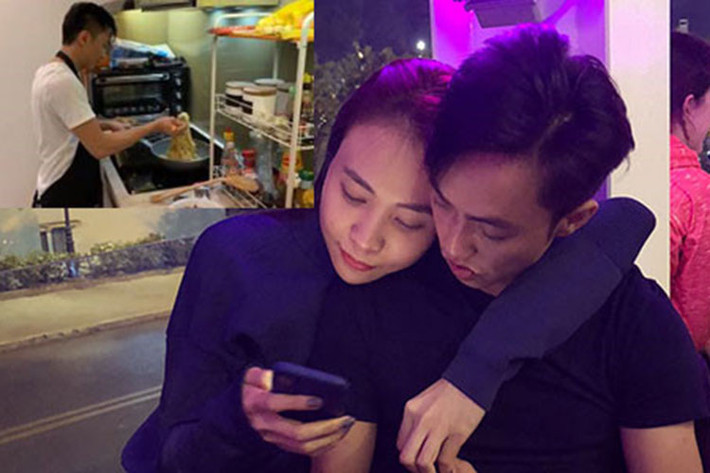 Vì Đàm Thu Trang, Cường Đô la cũng không ngại vào bếp nấu ăn, tự tay làm quà sinh nhật cho cô.