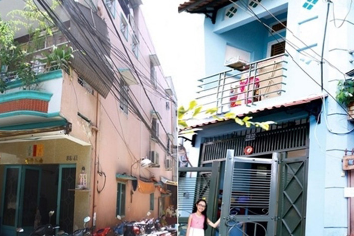 Số tiền đi diễn của Phương Mỹ Chi còn giúp gia đình sửa sang nhà mới. Ảnh: Một thế giới