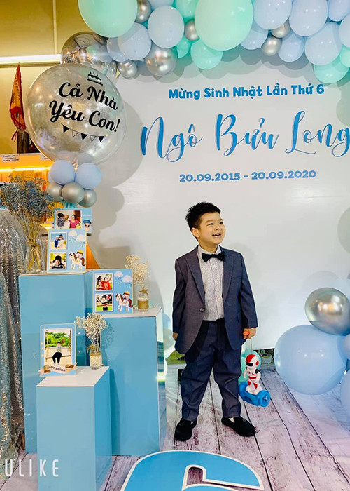 Bé Bửu Long - con trai của Nhật Kim Anh và Bửu Lộc vừa đón sinh nhật lần thứ 5.
