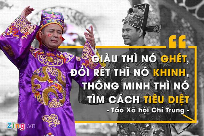 Năm 2016, Chí Trung đảm nhận vai Táo Xã hội Chí Trung với nhiều câu nói hài hước nhất. Ảnh: Zing