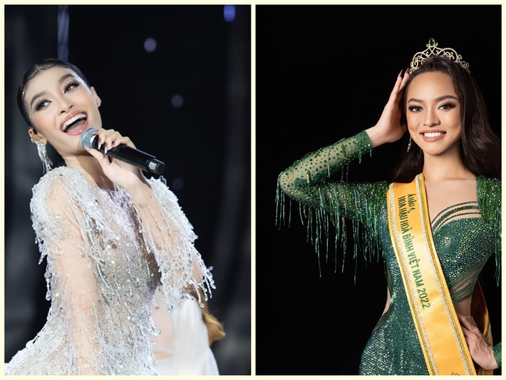 Tối ngày 1/10, làm giám khảo chung kết Miss Grand Vietnam 2022, Á hậu Kiều Loan đưa ra câu hỏi cho Mai Ngô (phải) với nội dung: "Hiện nay có rất nhiều sinh viên ra trường nhưng không xin được việc làm, trong khi đó nhiều doanh nghiệp lại khó tuyển nhân sự. Vậy theo quan điểm của bạn, hiện tượng này là như thế nào?". Mai Ngô trả lời khá lan man và sau đó chỉ giành danh hiệu á hậu 4. Một số ý kiến cho rằng Kiều Loan đưa ra câu hỏi làm khó Mai Ngô và lạc quẻ. Ảnh: FBNV