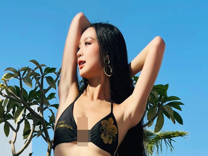 Trước đó, đại diện Việt Nam cũng diện bikini khoe dáng gợi cảm. Ảnh: FBNV