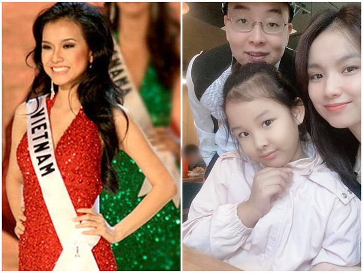 Nguyễn Thùy Lâm đăng quang Hoa hậu Hoàn vũ Việt Nam 2008. Sau đó, cô tham gia cuộc thi Miss Universe - Hoa hậu Hoàn vũ Thế giới 2008 và lọt vào top 15. Năm 2010, Thùy Lâm lên xe hoa và rút khỏi showbiz Việt. Hiện tại, chân dài sinh năm 1987 có cuộc sống êm ấm bên chồng và các con. Ảnh: Vietnamnet