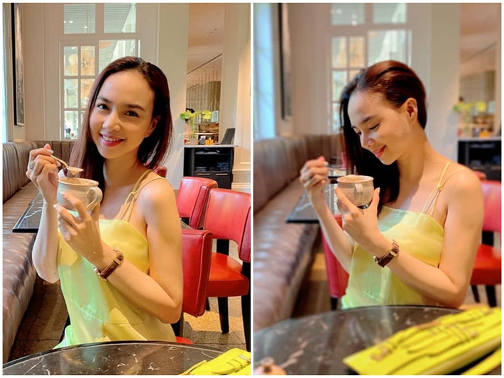 Nhan sắc của Đinh Ngọc Diệp ở đời thường cũng gây mê người đối diện.