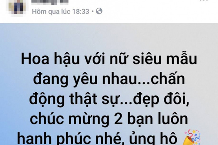 Hoa hậu Kỳ Duyên và Minh Triệu đang bị gọi tên giữa tin đồn một hoa hậu và một siêu mẫu đang yêu nhau được lan truyền trên mạng xã hội. Ảnh: Gia đình mới
