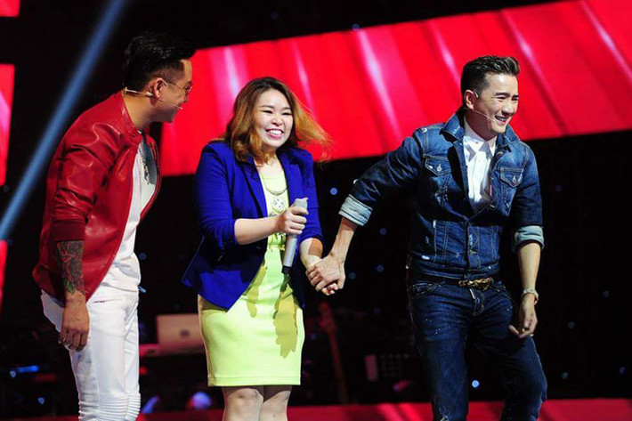 Năm 2015, Thái Bảo Trâm tham gia cuộc thi The Voice. Thời điểm này, cô sở hữu thân hình khá mũm mĩm (80 kg). Ảnh: FBNV