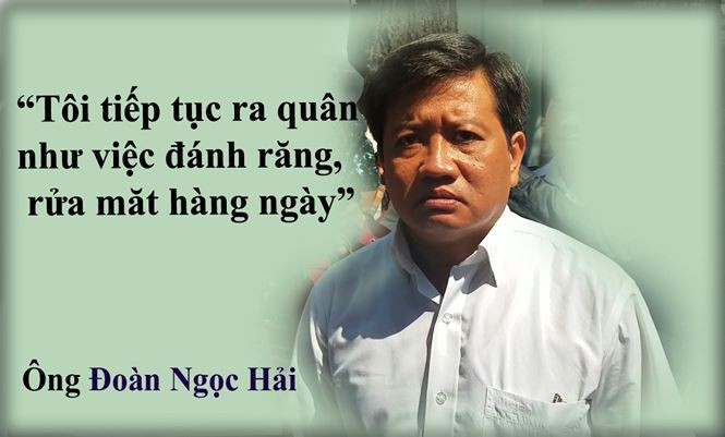 Ông Hải nói trong lần dẹp vỉa hè ngày 7/8/2017.