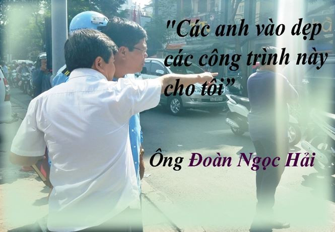 Phó Chủ tịch quận 1 nói trong khi phát hiện một số công trình xây dựng trái phép lấn chiếm vỉa hè nhưng những cán bộ của đội quản lý trật tự quận 1 chưa xử lý sai phạm.