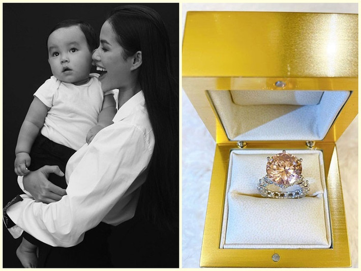 Quà Valentine của Phạm Hương cũng khủng không kém quà của Phan Thị Mơ. Trên trang cá nhân, Phạm Hương khoe ảnh chiếc nhẫn kim cương đeo trên ngón tay áp út dịp lễ Tình nhân năm 2020. Nhẫn kim cương là món quà cô nhận được từ chồng sắp cưới.