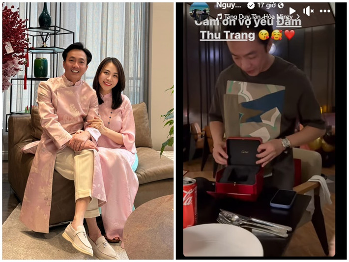Đàm Thu Trang vừa tặng Cường Đô la đồng hồ hàng hiệu nhân dịp nam doanh nhân đón tuổi mới. Ảnh: FB Đàm Thu Trang.