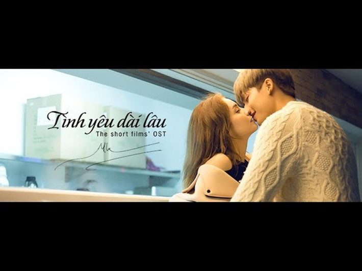 Mlee và Quốc Anh có nhiều phân cảnh tình tứ trong MV Tình yêu dài lâu. Ảnh Youtube Mlee.