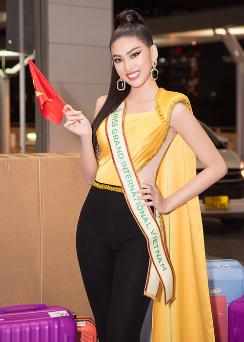 Ngọc Thảo còn được một thành viên trong ê-kíp cuộc thi dự đoán là một trong số 8 ứng cử viên nặng ký cho vương miện cùng với đại diện của Brazil, Ecuador, Thái Lan, Mexico, Guatemala, Argentina và Indonesia. Ảnh: Saostar