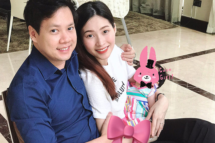 Dịp ông xã đón sinh nhật, Đặng Thu Thảo lần đầu khoe con gái. Thời điểm đó, bé được 2 tháng 20 ngày tuổi.
