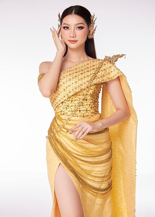 Sáng nay, Hoa hậu Quế Anh có mặt ở sân bay để sang Campuchia thi Miss Grand International 2024. Ảnh: FB Võ Lê Quế Anh.