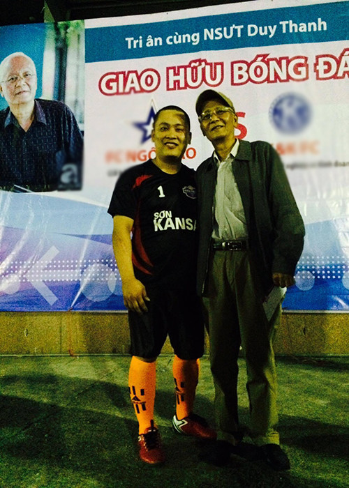 Được biết, qua trận bóng giao hữu, tổng số tiền được quyên góp cho nghệ sĩ Duy Thanh là 25.550.000 đồng. (Ảnh: BTC)
